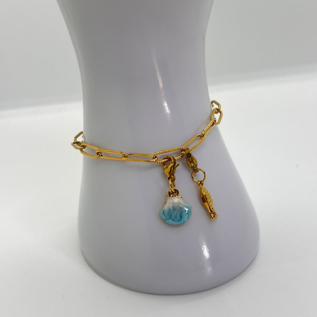 Bracelet Soléa coquillage & poisson 2