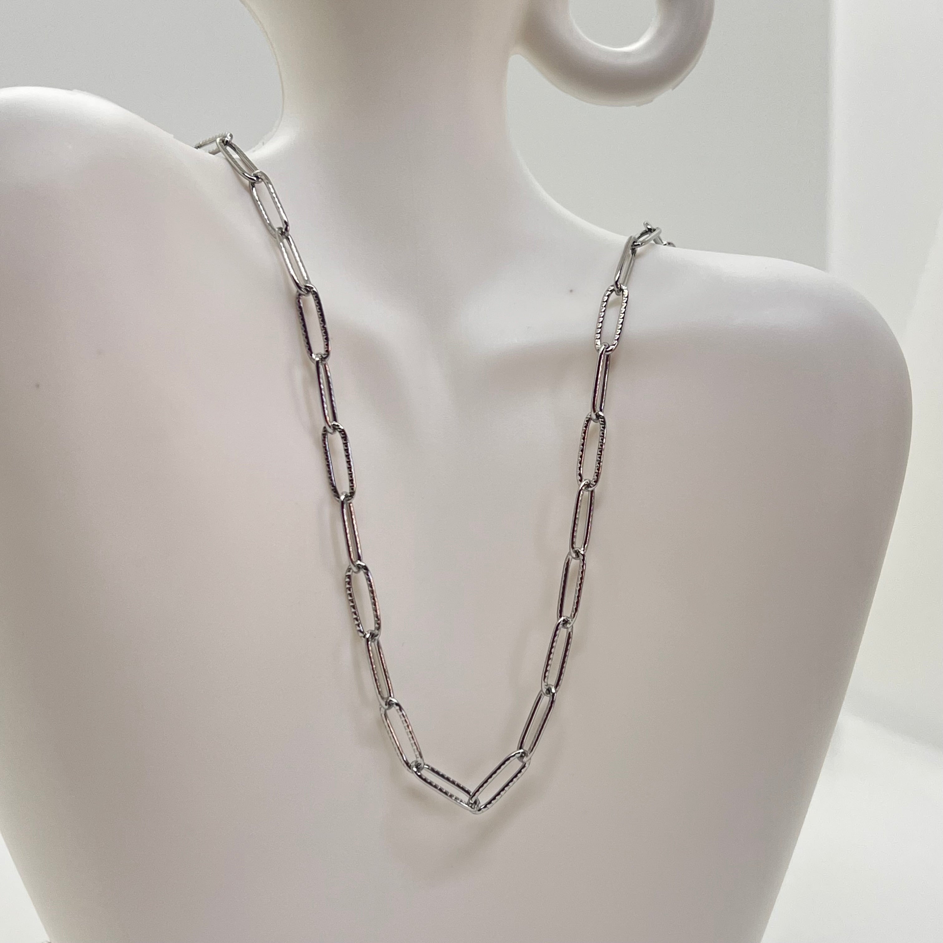 Collier acier inoxydable argenté 2.0