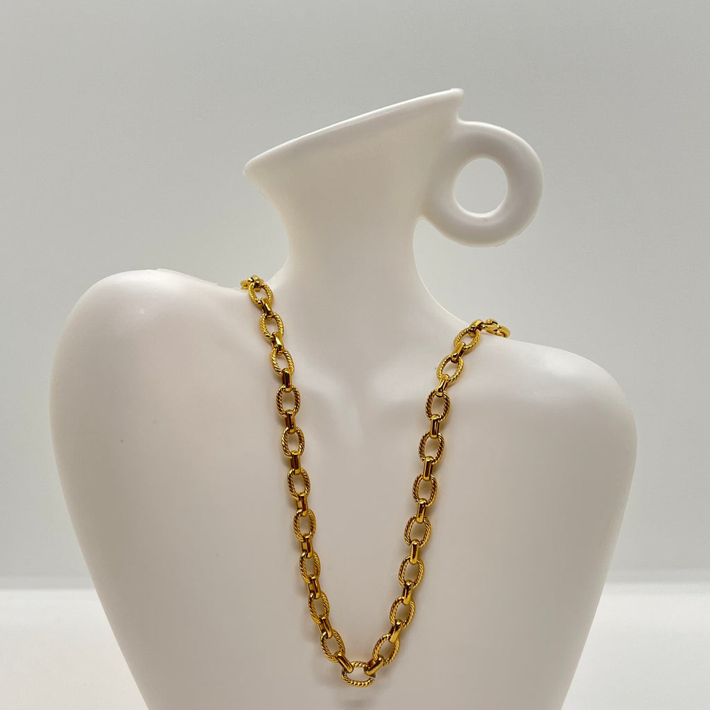 Collier acier inoxydable doré