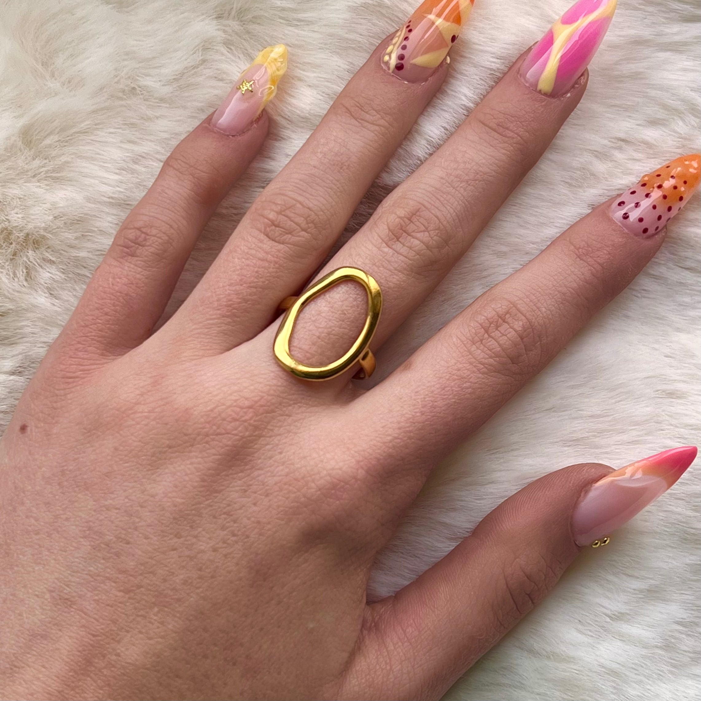 Anillo abierto dorado