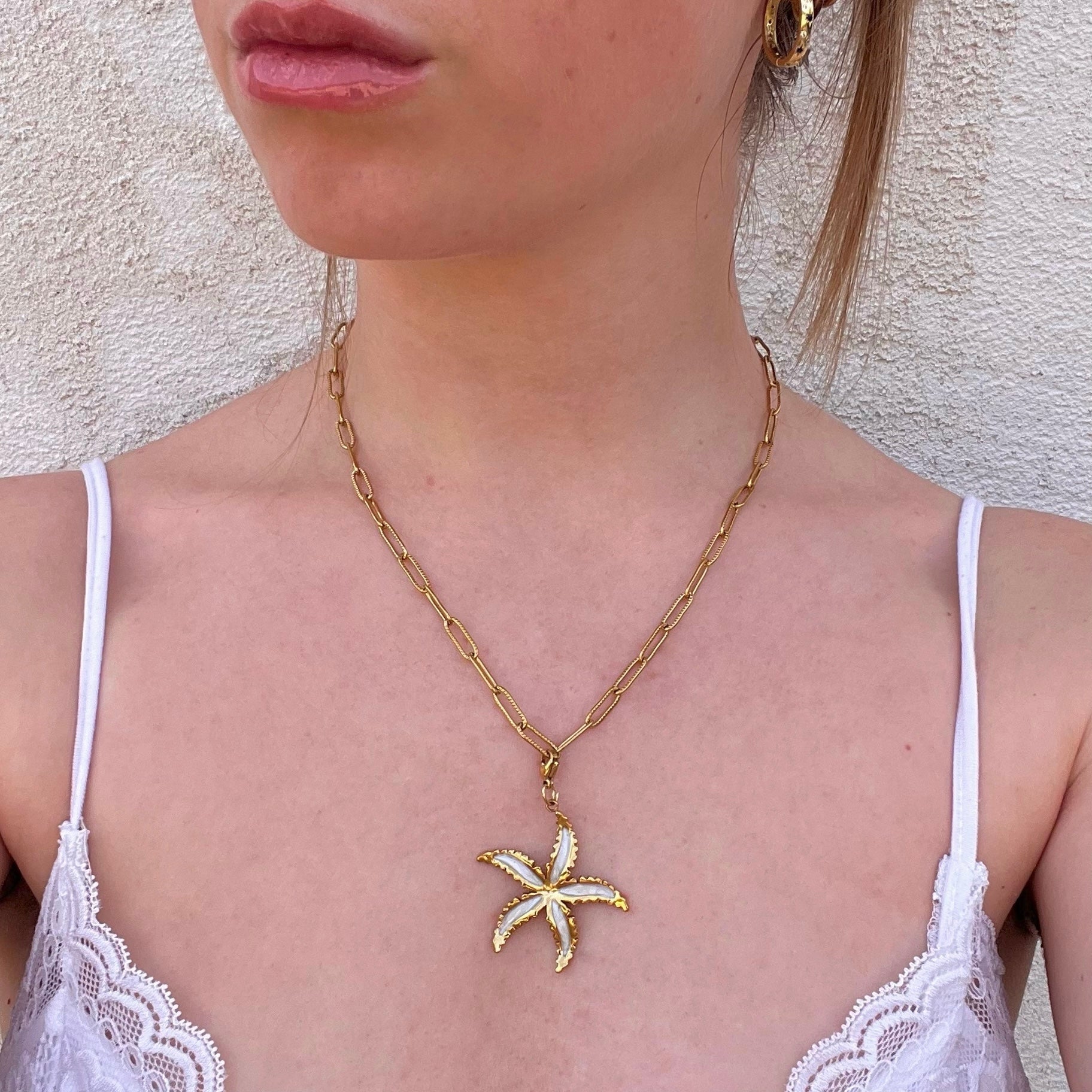 Collier SUNSET 2.6 - fleur blanche