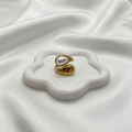 Bague nacrée dorée, vue complète