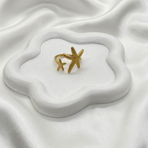 Bague étoiles de mer, vue rapprochée