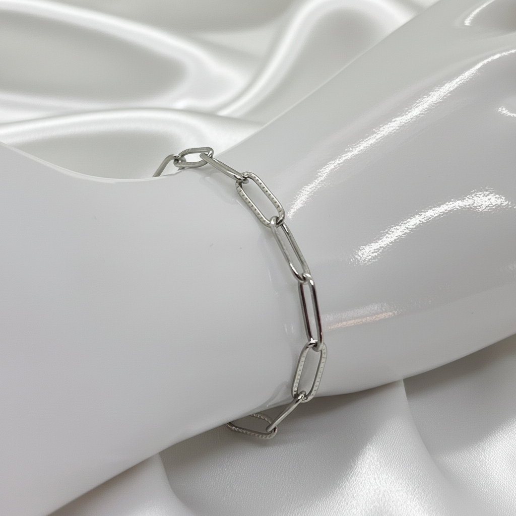 Bracelet chaîne argenté 