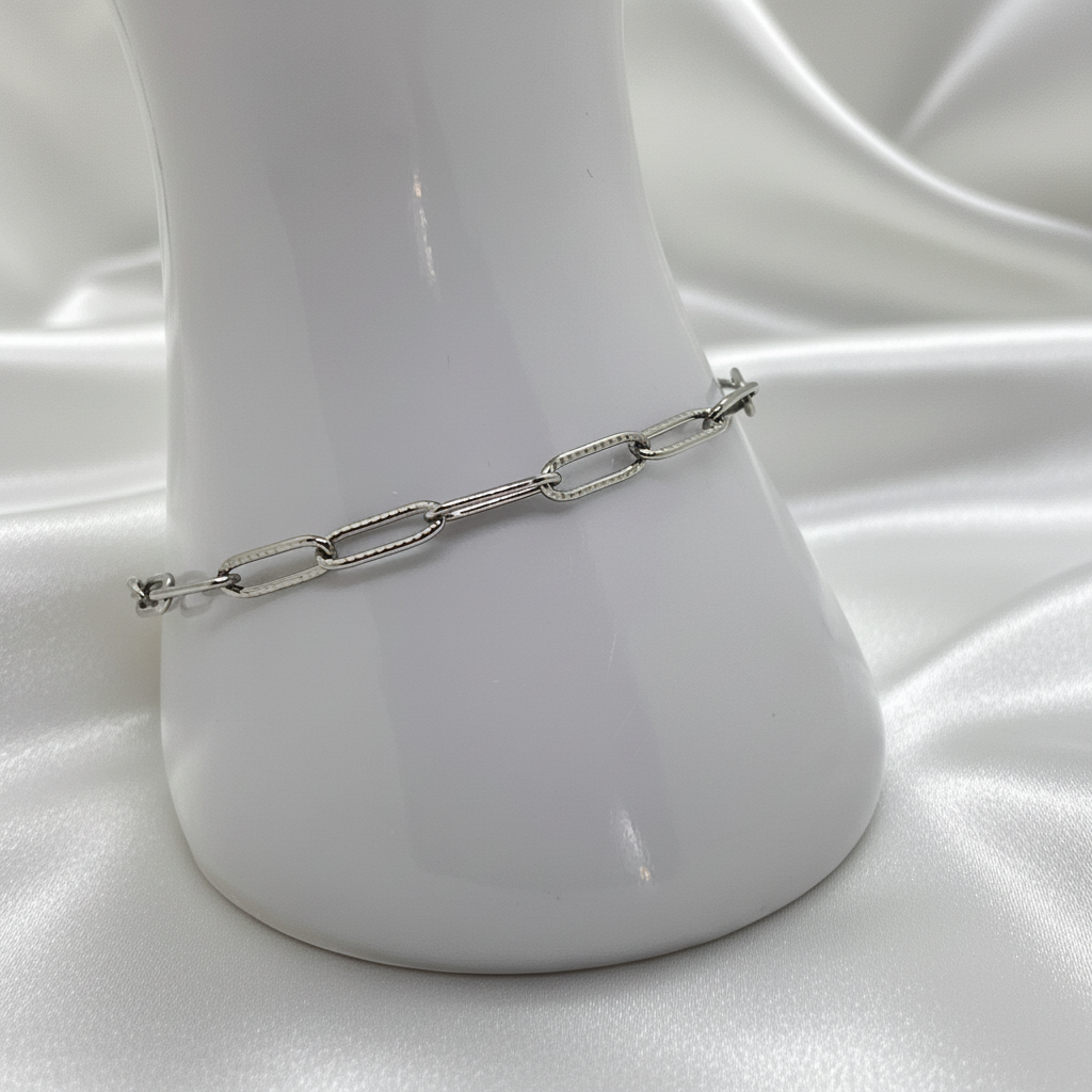 Bracelet doré torsadé fond soie
