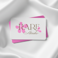 Carte-cadeau RARE Studio sur fond soie blanc