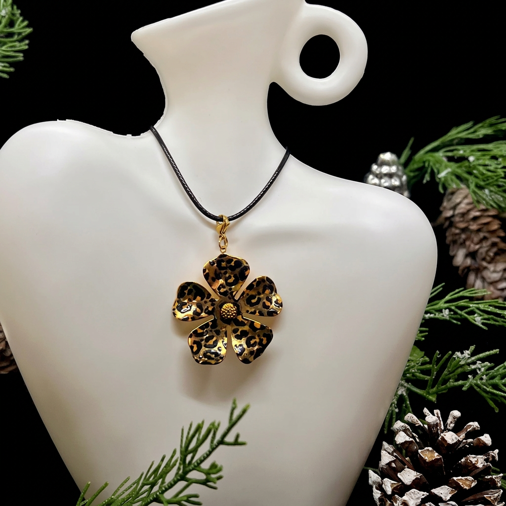 Collier fleur, vue rapprochée