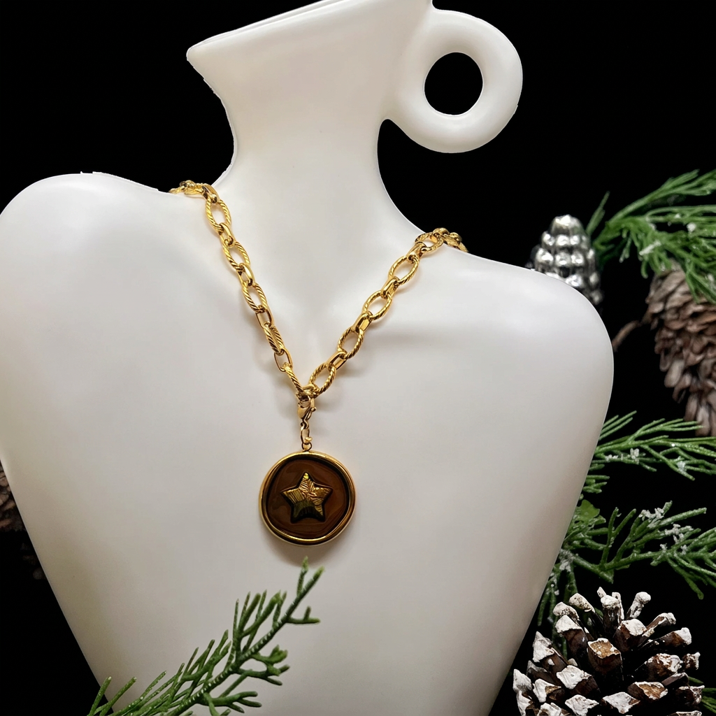 Collier étoile, vue rapprochée