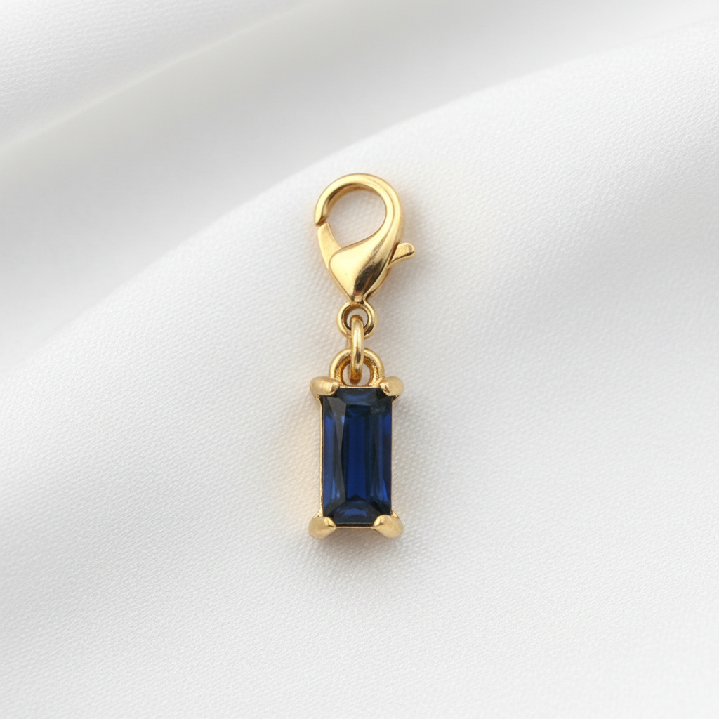 Pendentif baguette bleu