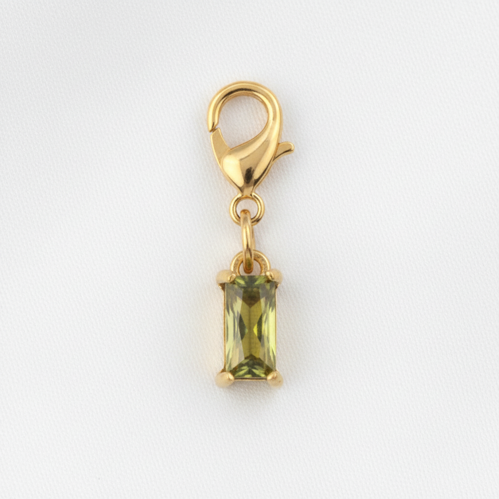 Pendentif baguette vert