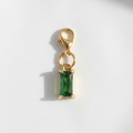 Pendentif baguette verte