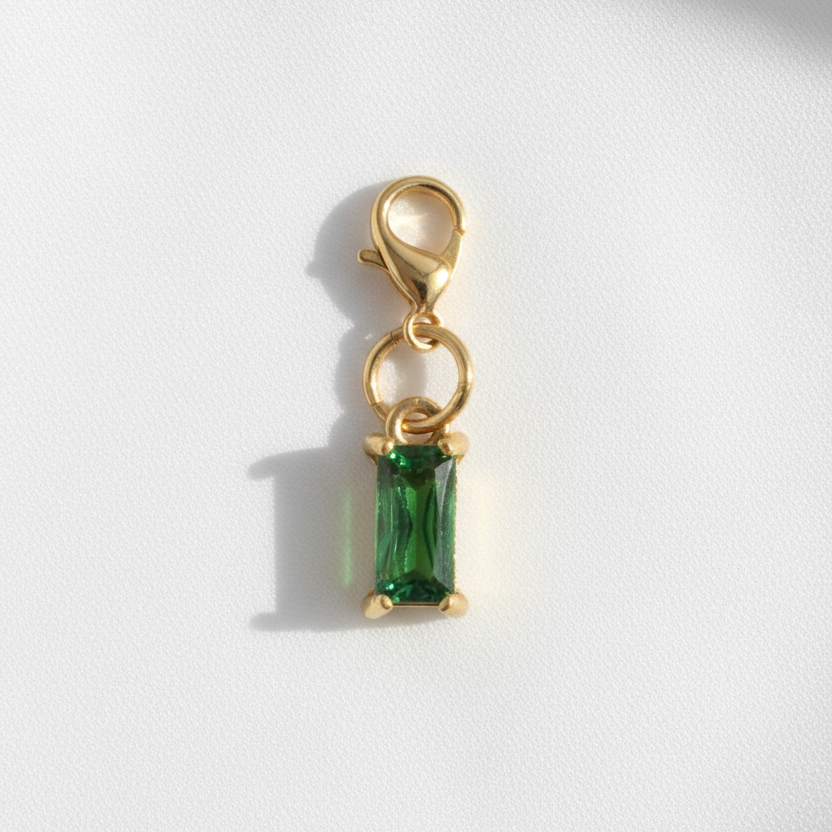 Pendentif baguette verte