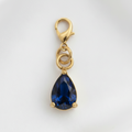 Pendentif goutte bleu foncé