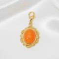 Pendentif pierre orange