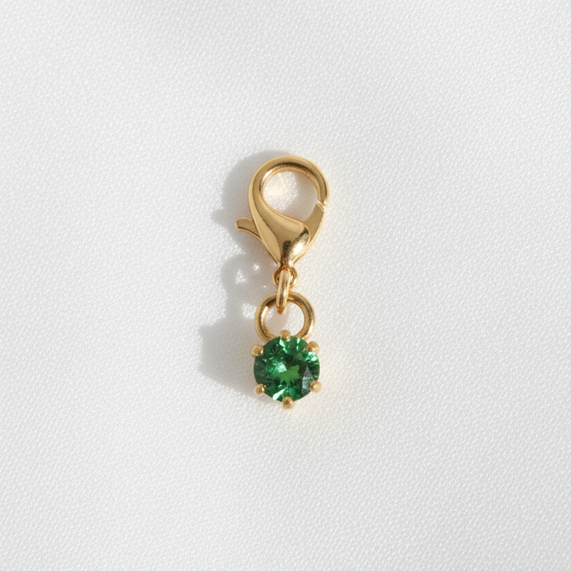 Pendentif rond vert