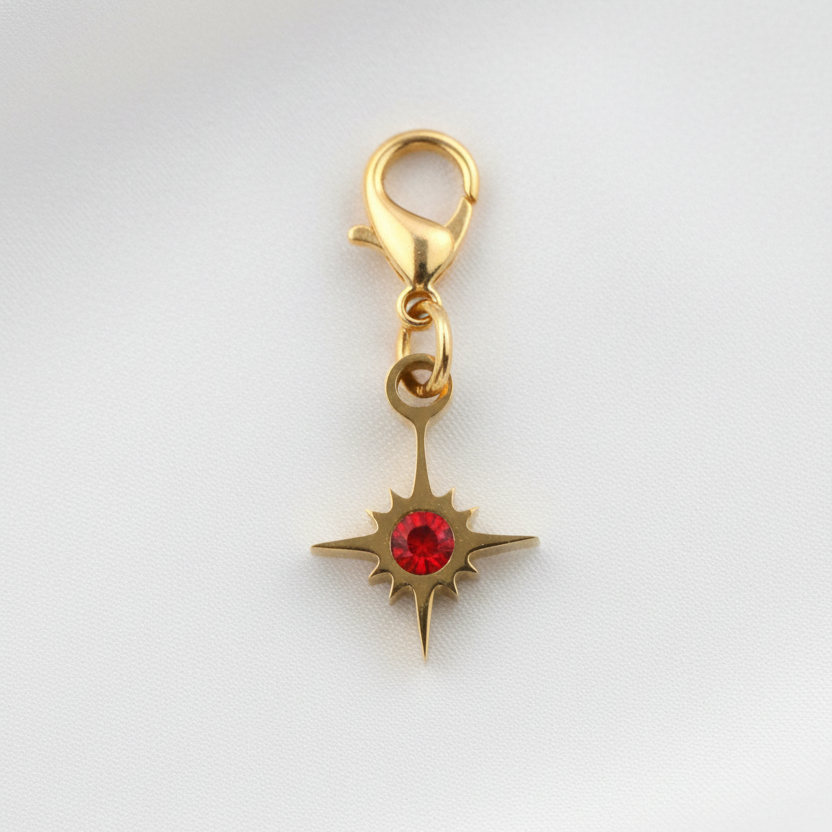 Pendentif étoile + mousqueton